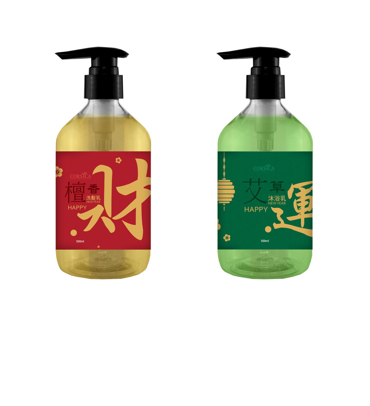 招財開運洗沐組 500ml x 2 (檀香洗髮＋艾草沐浴)